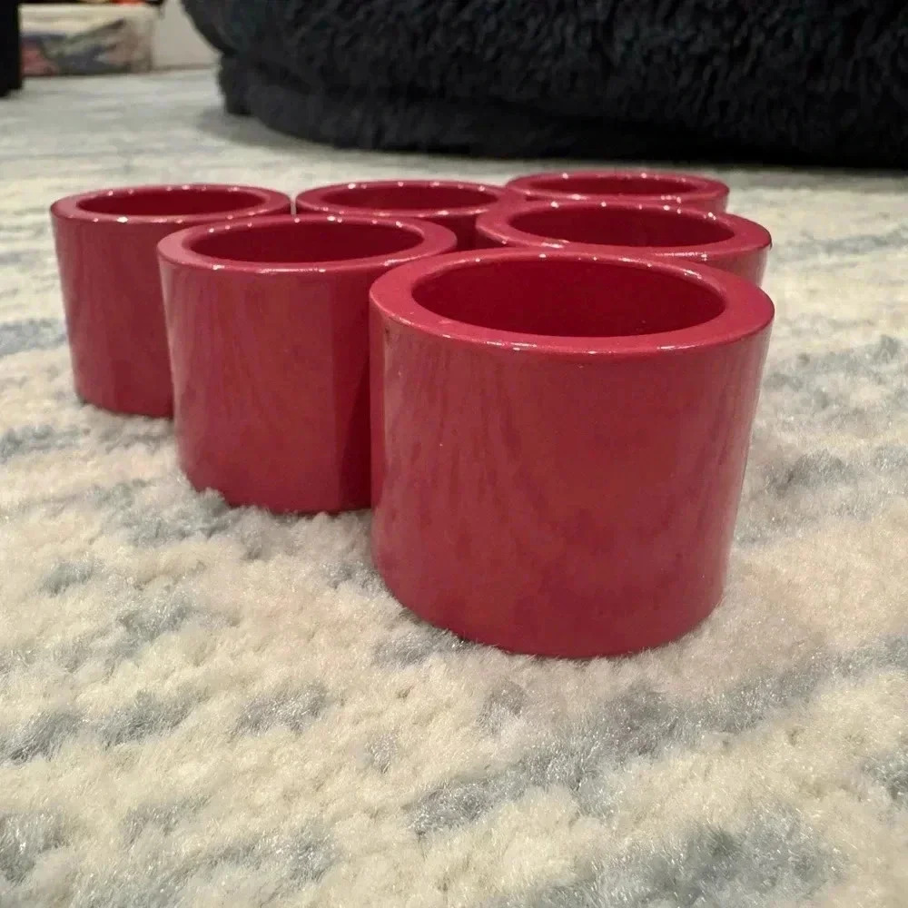 6 vintage napkin rings